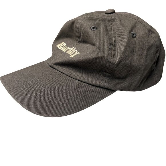 Earthly Hat Strap Back Brown Adjustable Brass Buckle‎ Organic Cotton Dad Cap - Picture 3 of 7